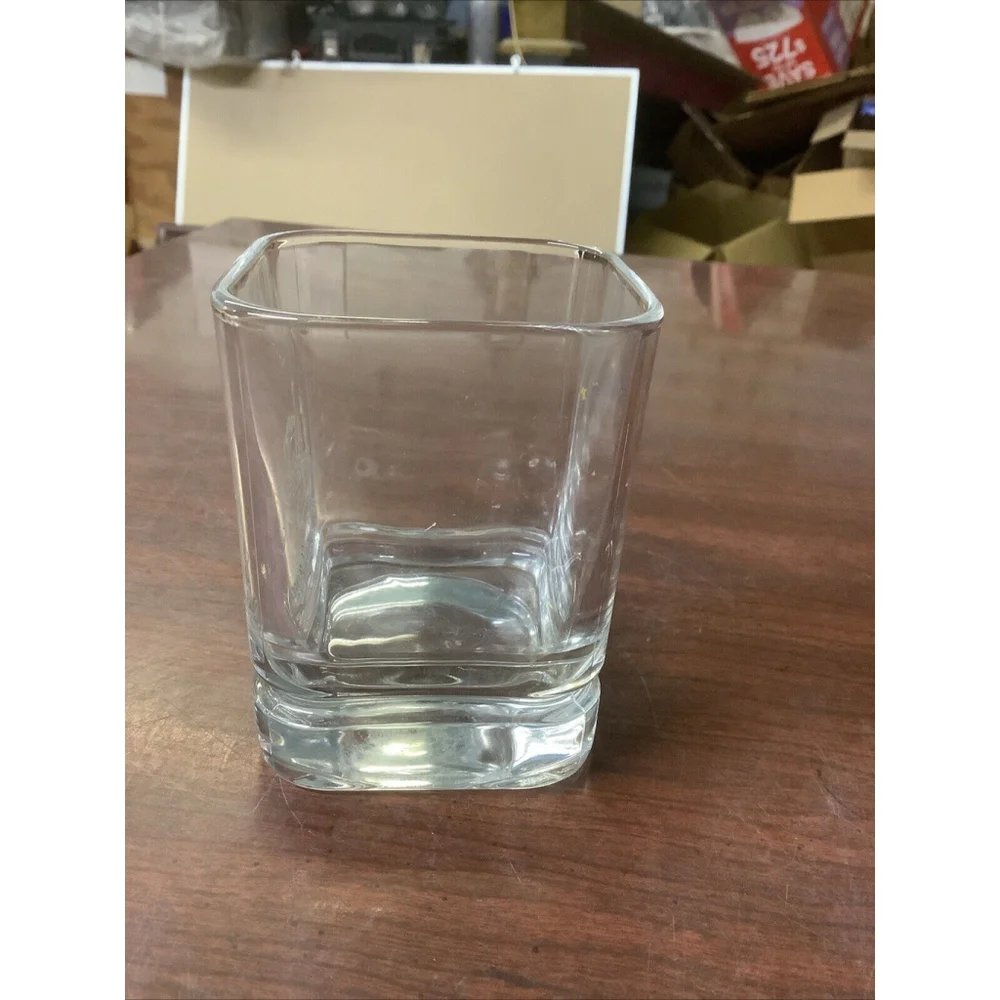 Crown Royal Vintage Square Highball Cocktail Drinking Glass Year 2000